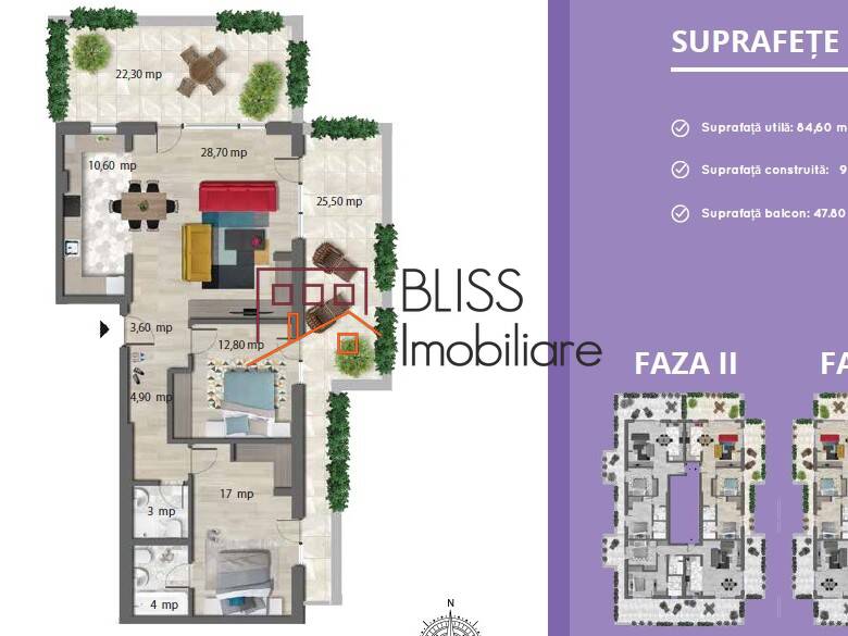 Apartament Penthouse de Vanzare Iancu Nicolae | Pipera - 3 Camere - ID:81698 | Bliss Imobiliare / Photo 4 - BLISS Imobiliare