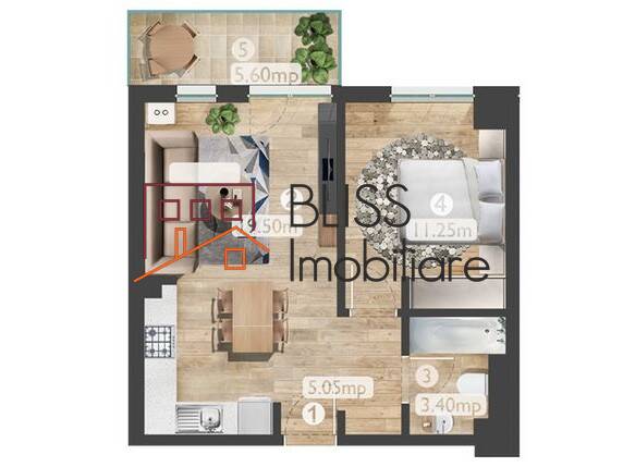 Apartament de Inchiriat Aviatiei | Promenada mall | Metro Pipera - 2 Camere - ID:83452 | Bliss Imobiliare / Photo 8 - BLISS Imobiliare