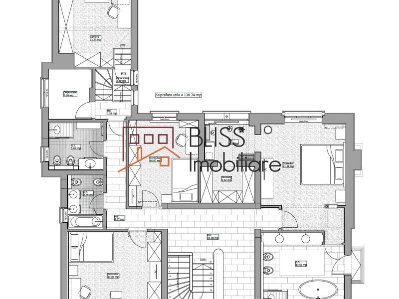 Vila de Inchiriat Dorobanti | Primaverii | Kiseleff | Aviatorilor - 10 Camere - ID:65377 | Bliss Imobiliare / Photo 36 - BLISS Imobiliare