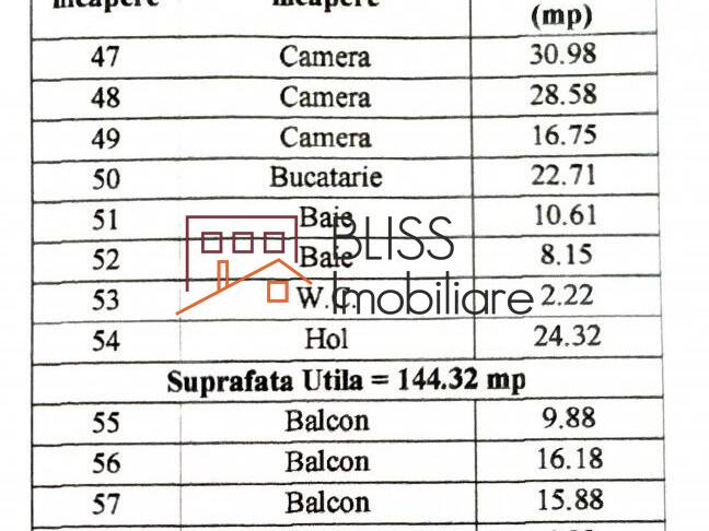 Apartment for Rent Herastrau | Nordului, Bucharest - 2 Bedroom - ID:88591 | Bliss Imobiliare / Photo 15 - BLISS Imobiliare