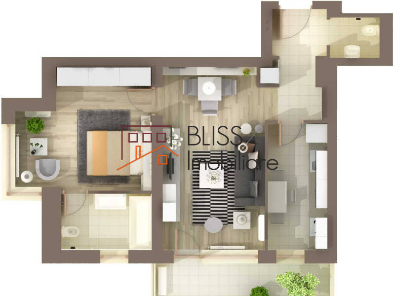 Apartment for Rent Iancu Nicolae | Pipera, Bucharest - 1 Bedroom - ID:8828 | Bliss Imobiliare / Photo 7 - BLISS Imobiliare