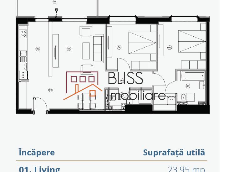 Apartament de Vanzare Aviatiei | Promenada mall | Metro Pipera - 3 Camere - ID:88916 | Bliss Imobiliare / Photo 14 - BLISS Imobiliare