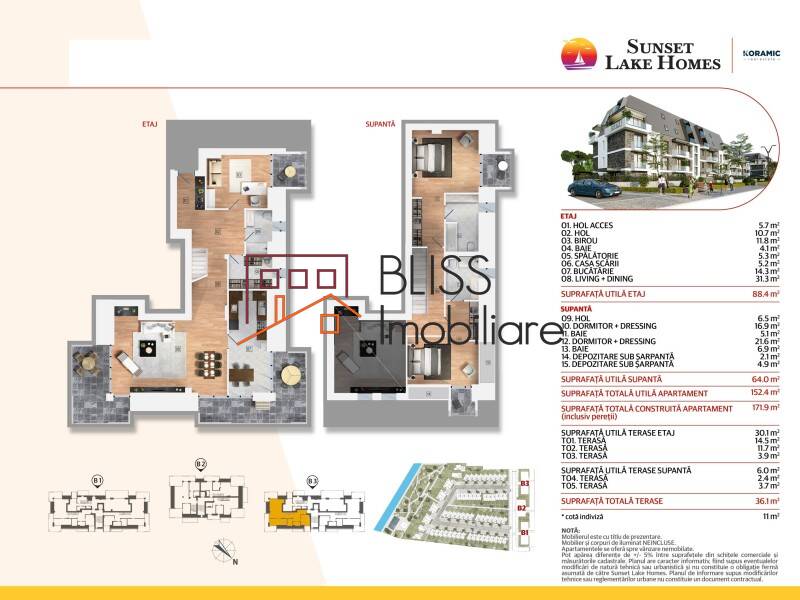 3 Bedrooms Apartment In Sunset Lake Homes, Bucharest | Bliss Imobiliare / Photo 27 - BLISS Imobiliare