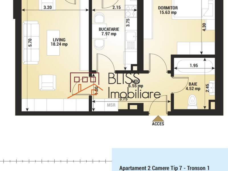 Apartament de Vanzare Sector 6 - 2 Camere - ID:90250 | Bliss Imobiliare / Photo 6 - BLISS Imobiliare