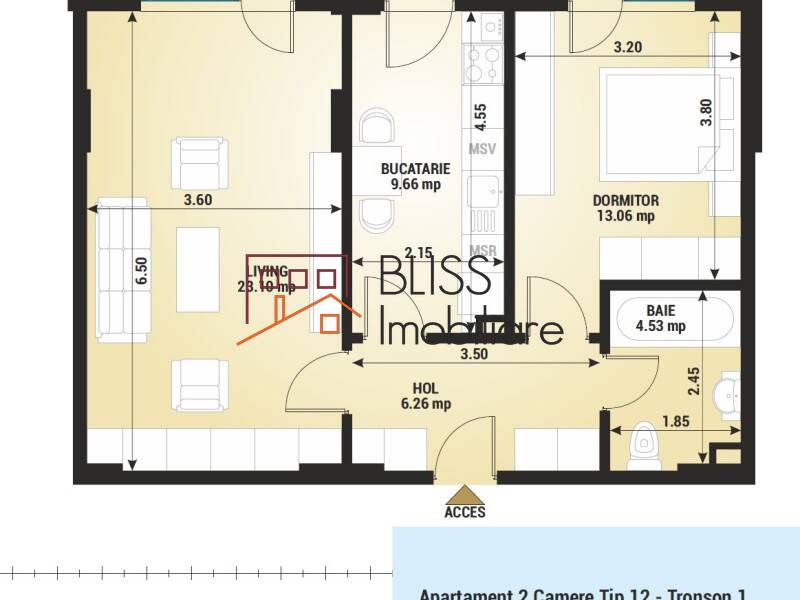 Apartament de Vanzare Sector 6 - 2 Camere - ID:90251 | Bliss Imobiliare / Photo 6 - BLISS Imobiliare