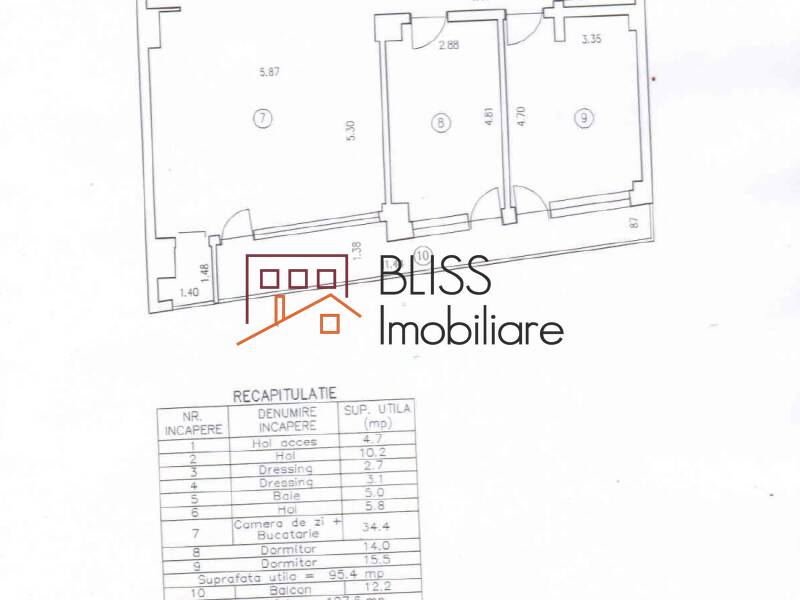 Apartment for Rent Iancu Nicolae | Pipera, Bucharest / Ilfov - 2 Bedroom - ID:92624 | Bliss Imobiliare / Photo 13 - BLISS Imobiliare