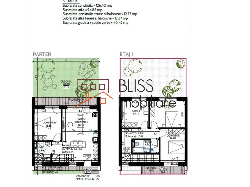 Duplex apartment for Sale Iancu Nicolae | Pipera, Bucharest / Ilfov - 4 Bedroom - ID:104797 | Bliss Imobiliare / Photo 5 - BLISS Imobiliare