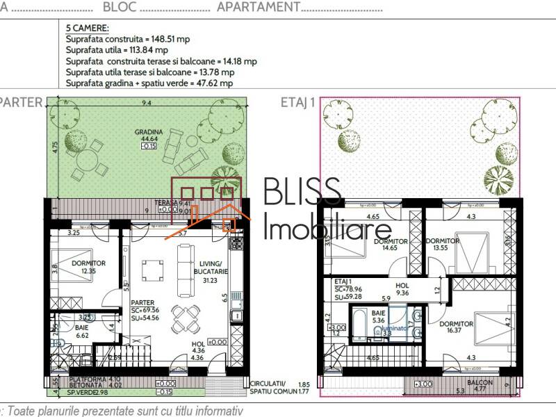 Duplex apartment for Sale Iancu Nicolae | Pipera, Bucharest / Ilfov - 4 Bedroom - ID:104798 | Bliss Imobiliare / Photo 5 - BLISS Imobiliare